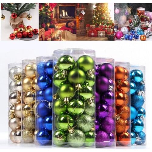 24pcs Christmas balls Christmas tree decor hanging ornament Christmas decorations for home xmas navidad Christmas 2022 gift ball