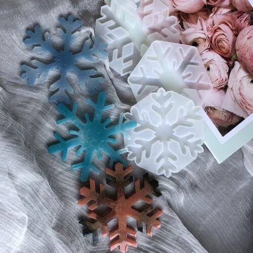 3 Different Styles Of Snowflake Silicone Mold DIY Epoxy Resin Hanging Decoration Coaster Decoration Accessory Mold