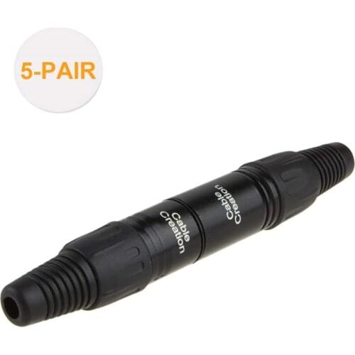 [5-Pair] XLR 3 Pin Male/Female Audio Mic Microphone Connector, Black Housing