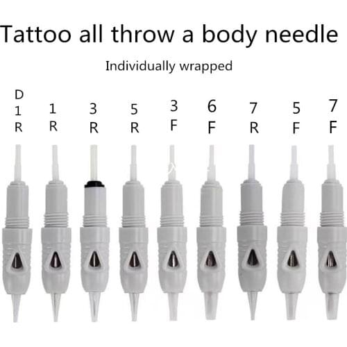 50 pçs/lote 3 agulhas prong agulha Maquiagem permanente para sobrancelha lip eyeline máquina de tatuagem digital de agulha de s