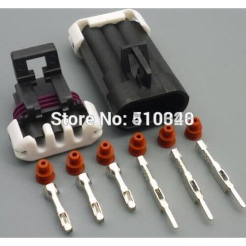 1 Sets 1.5mm 3 Pin Auto Connector Male Female Front Lamp Plug For CHEVROLET