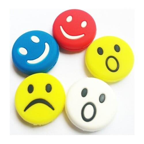 Free shipping(25pcs/lot)Smile face vibration dampener/Funny Cartoon Tennis racket Vibration Dampener/tennis racket
