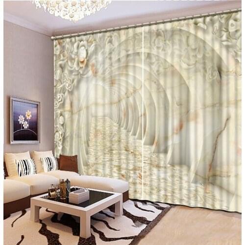 Decoration curtains space curtains 3D Blackout Curtains For Living room Bedding room