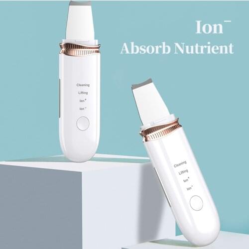 Electric Ultrasonic Skin Scrubber Face Deep Cleaning Lifting Skin Peeling Shovel Ion Vibration Reduce Wrinkles Skin Care Tools50