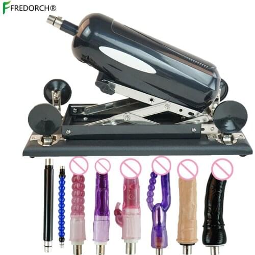 FREDORCH 8 Dildos Attachments Automatic Sex Machine for Women Masturbation Adult Sex Toys Gift Massage Tool,Metal bracket