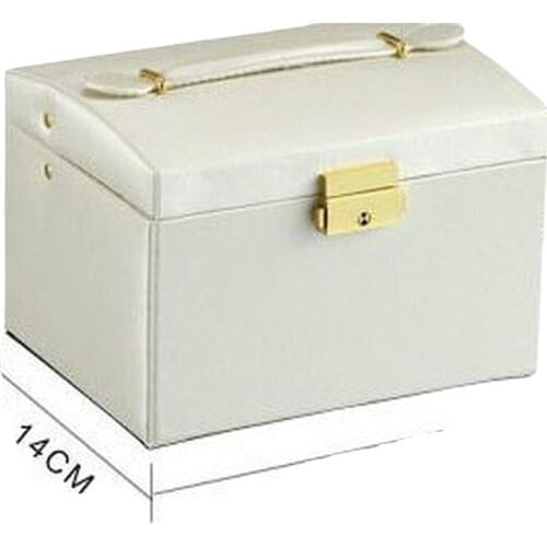 Juelee High Quality Crocodile Pattern PU Leather Jewelry Boxes Three Double Drawer Jewelry Display Gift Box