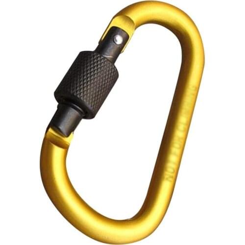 Aluminum Alloy Carabiner D Ring Shape Key Chain Clip Hook Camping Outdoor Buckle Key Chain