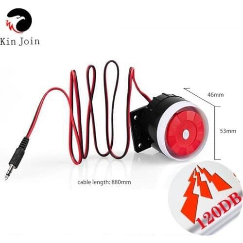 KINGJOIN 120dB DC12V wired indoor mini siren Horn loudly siren for gsm wireless alarm system home security alarm system