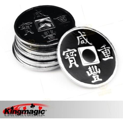 Chinese Coin US Half Dollar Size Black Ancient Coins Magic Coins Magic Props 5pcs/lot