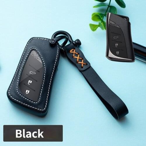 Leather+tpu Car Key Case Full Cover Protect for Lexus UX200 UX250h ES200 ES300h ES350 US200 US260h 2018 2019 Accessories