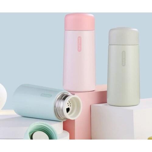 Ins Hot Mini Thermos Cups 150ml Portable Non Leaking Vacuum Mugs Lovely Girls Pocket Heat Preservation Cup 304 Stainless Steel