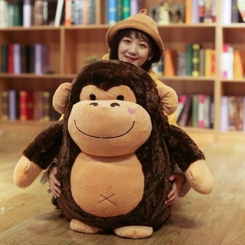 Dorimytrader Cute Gorilla Plush Doll Forest Animal Monkey Stuffed Toy Dolls Girl Child Birthday Christmas Gift Deco 30inch 75cm