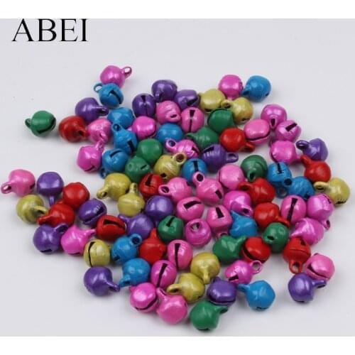 6mm 200pcs Multicolor bells mini gingle bells DIY Crafts embellishment