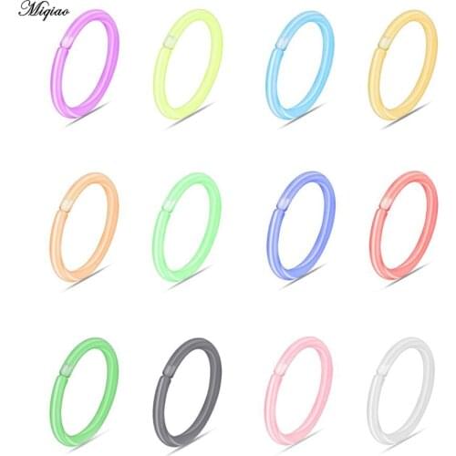 Miqiao 1pc Acrylic 16g Nose Ring Septum Helix Nostril Piercing Body Jewelry for woman