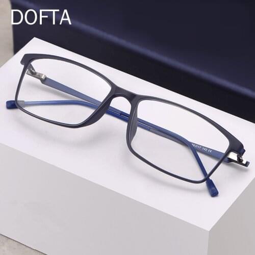 DOFTA Men Optical Glasses Frame Ultralight TR + Alloy Half Frame Myopia Prescription Eyeglasses Male Eyewear