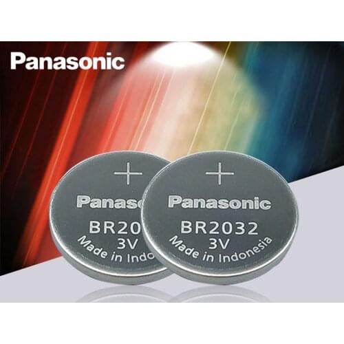 2PCS/Lot New Original Panasonic 3V BR2032 Battery BR 2032 High temperature Button Coin Cell Batteries
