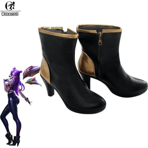 ROLECOS KDA KAISA Cosplay Shoes LOL KAISA Cosplay Boots Women Shoes K/DA KAISA High-Heeled Shoes Boots 9CM