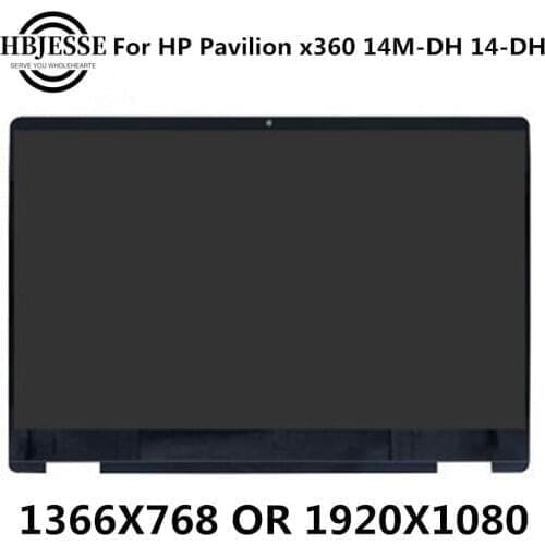 Original 14.0" FHD LCD Display Touch Screen Assembly For HP Pavilion x360 14M-DH0003DX 14-DH0008CA For HP Pavilion 14-dh