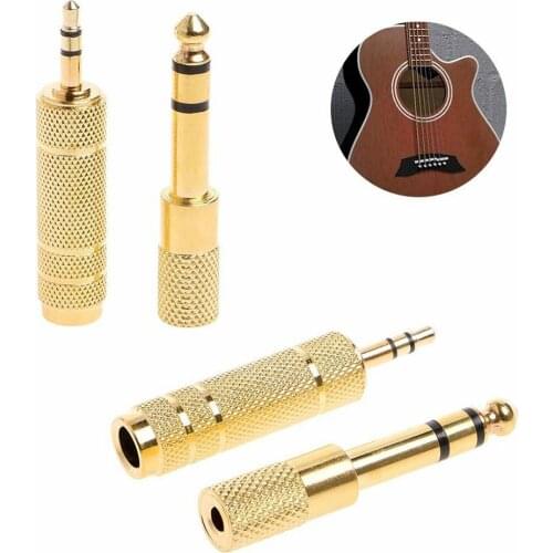 6.5MM Male to 3.5MM Female Gold Plated Jack Plug Audio Headset Microphone Guitar Recording Adapter 6.5 3.5 Converter Aux Cable