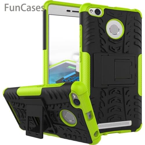 Anti-knock Protective Shel Hybrid Armor Holder Cover Case For XiaoMi Redmi Note 7 3 4 Redmi 6 pro Redmi 3 3S 3pro 4 4A 4X