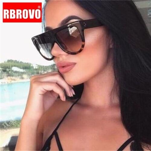 RBROVO 2021 Leopard Sunglasses Women/Men Candy Lens Big Frame Lady Sun Glasses Classic Retro Outdoor Lunette De Soleil Femme