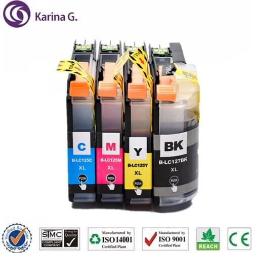 Compatible For Brother LC127 LC125 Ink Cartridge For Brother MFC-J4410DW J4510DW J4610DW J4710DW J6520DW J6720DW J6920DW