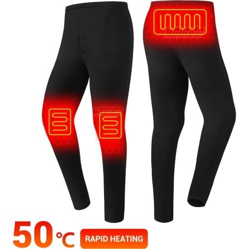 Winter Heated Pants Womens Ski Pants For Women Thermal Underwear USB Battery Powered Electric Fleece Heating Warm Pants Suit