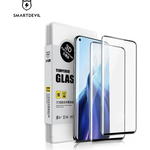 SmartDevil 9D Full Coverage Tempered Glass For Xiaomi mi 11 Screen Protector For Xiaomi 11 11lite 11Ultra 11pro Anti-fingerpaint