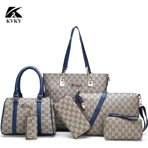 2020 Fashion Brand New PU Womens Bags Messenger Mother and small Bags Six-Piece Shoulder Bags Handbags