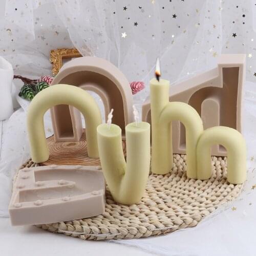 3D Creative Geometry Candle Silicone Mold Line Wave Candle DIY Making Mold Craft Aromatherapy Candle Mould Home Decoration
