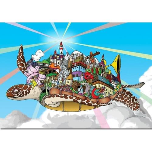 5D DIY Diamond Painting Cartoon character Hometown migration Full Square Round Diamond Embroidery Cross Stitch Mosaic Home Decor