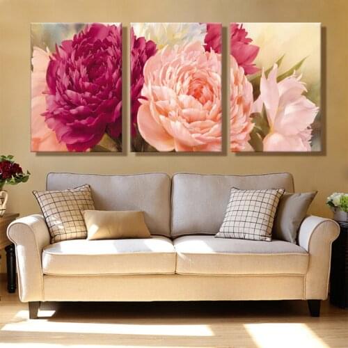 3 pieces DIY Diamond Embroidery Pink And Purple Chinese Rose Flowers Full Square/Round Diamond Rhinestone 5D Diamond Painting