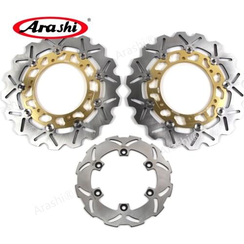 Arashi 1 Set 296mm / 220mm CNC Floating Front Rear Brake Disc Rotors For YAMAHA YZF R1 YZF-R1 2002 2003 Motorcycle Accessories