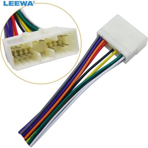 LEEWA Car Audio Radio Stereo Wiring Harness Adapter For Daewoo/Actyon/Korando/Chevrolet Spark Install Aftermarket CD/DVD Stereo