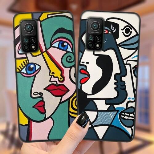 Picasso Abstract Art Phone Case For Xiaomi Mi 10T Lite Redmi Note 9S 7 8 9 Note9 Pro 8T 9C Black Soft TPU Silicone Cover