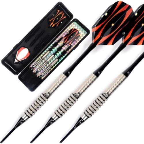 Cuesoul 18 Grams Soft Tip Tungsten Darts 85% Tungsten, Aluminum Dart Shafts and Slim Dart Flights