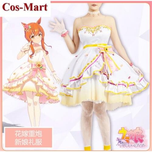Game Umamusume:Pretty Derby Mayano Top Gun Cosplay Costume Gorgeous Wedding Dress Unisex Activity Party Role Play Clothing S-3XL