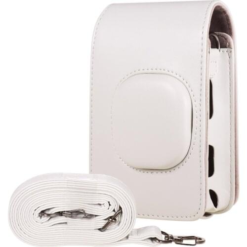 Compact Size Instant Camera Case Bag PU Leather with Shoulder Strap Compatible with Fujifilm Fuji Instax mini LiPlay Camera Case