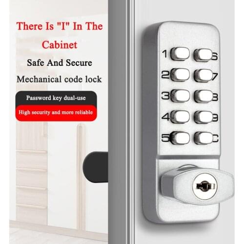 LSTABAN Locker Wardrobe Mechanical Code Lock Waterproof Fireproof Anti-theft Security Door Lock Hardware Furniture Accessories