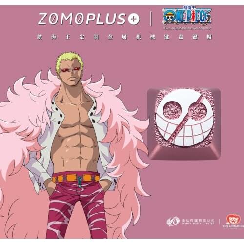 ZOMOPLUS X ONE PIECE JOKER DONQUIXOTE DOFLAMINGO ALUMINUM ARTISAN KEYCAP MECHANICAL KEYBOARD KEYCAP ZOMO KEYCAP