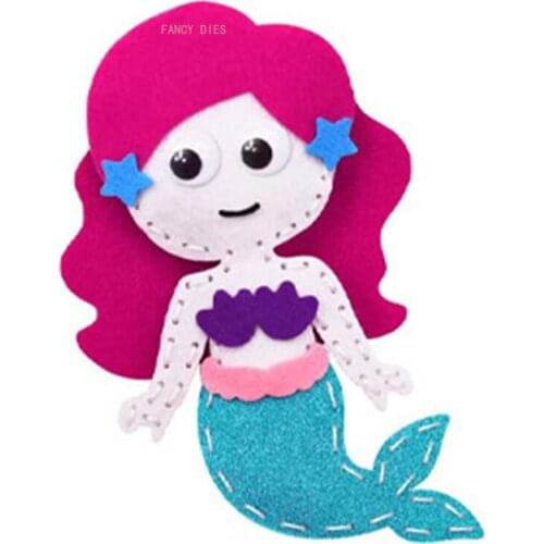 Diy mermaid puppet craft wood carving dies making decorative supplies mold template