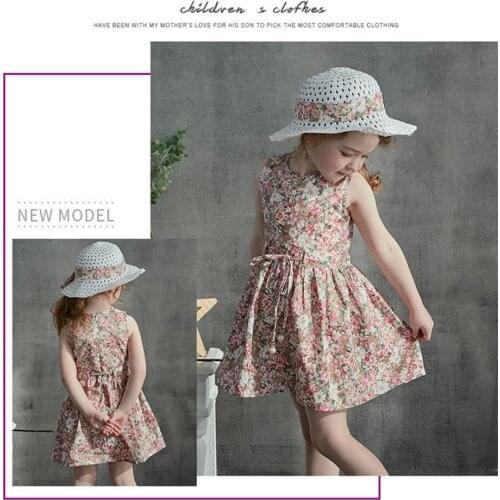New Cotton Sleeveless Baby Girls Dresses For Ages 2 3 4 5 6 7 Years Childrens Summer Dress Toddler Girls Dresses Kids Clothes