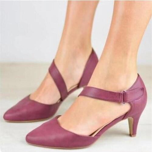 Autumn Hollow Coarse Sandals high-heeled Shallow Mouth Pointed Pumps Shoes Women Female Sexy High Heels Large Size Mujer