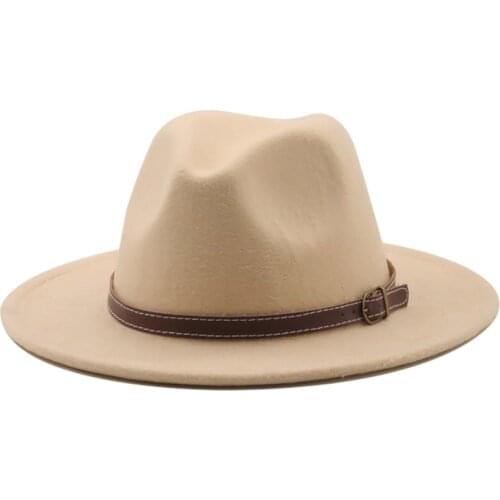 Simple Classic British Fedora Hat Men Women Imitation Woolen Winter Felt Hats Fashion Jazz Hat Chapeau Wholesale