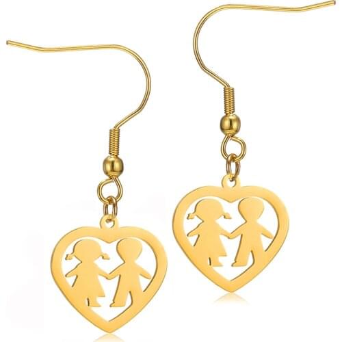 Heart shaped Earrings girl boy shape earrings Woman earring Hanging earrings earrings for women jewelry birthday gift