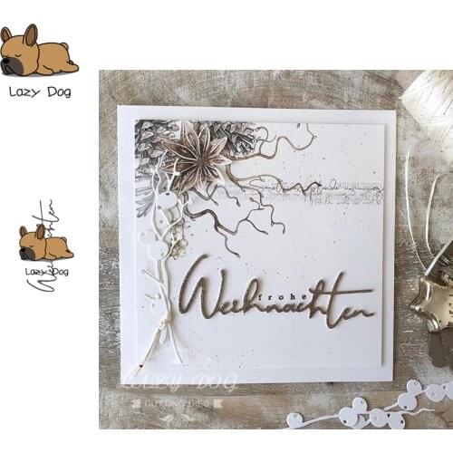 Weihnachten Letter Metal Cutting Dies Scrapbooking Stencil DIY Decorative Craft Embossing Die Cuts Card Making New Dies For 2019
