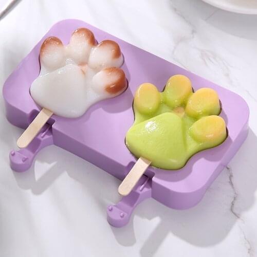 Silicone ice cream mold ice cream mold cartoon popsicle mold sorbet ice cream box popsicle mold childrens day gift kitchen tool