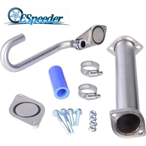 ESPEEDER 51mm Top Quality Power Stroke EGR Valve Replacement Pipe BHP Diesel EGR Cooler Delete And Bypass Kit