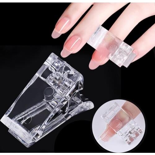 Supwee Nails Mold Holder Fashion Transparent Nail Tips Clips Accessories Finger Building Gel Extension Nails Art Manicure Tool