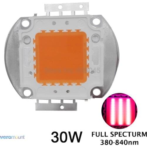 Epileds 30W Full Spectrum 380nm - 840nm COB Intergrated High Power Plant Grow LED Light Source 30x1W 10 in series 3 in parallel